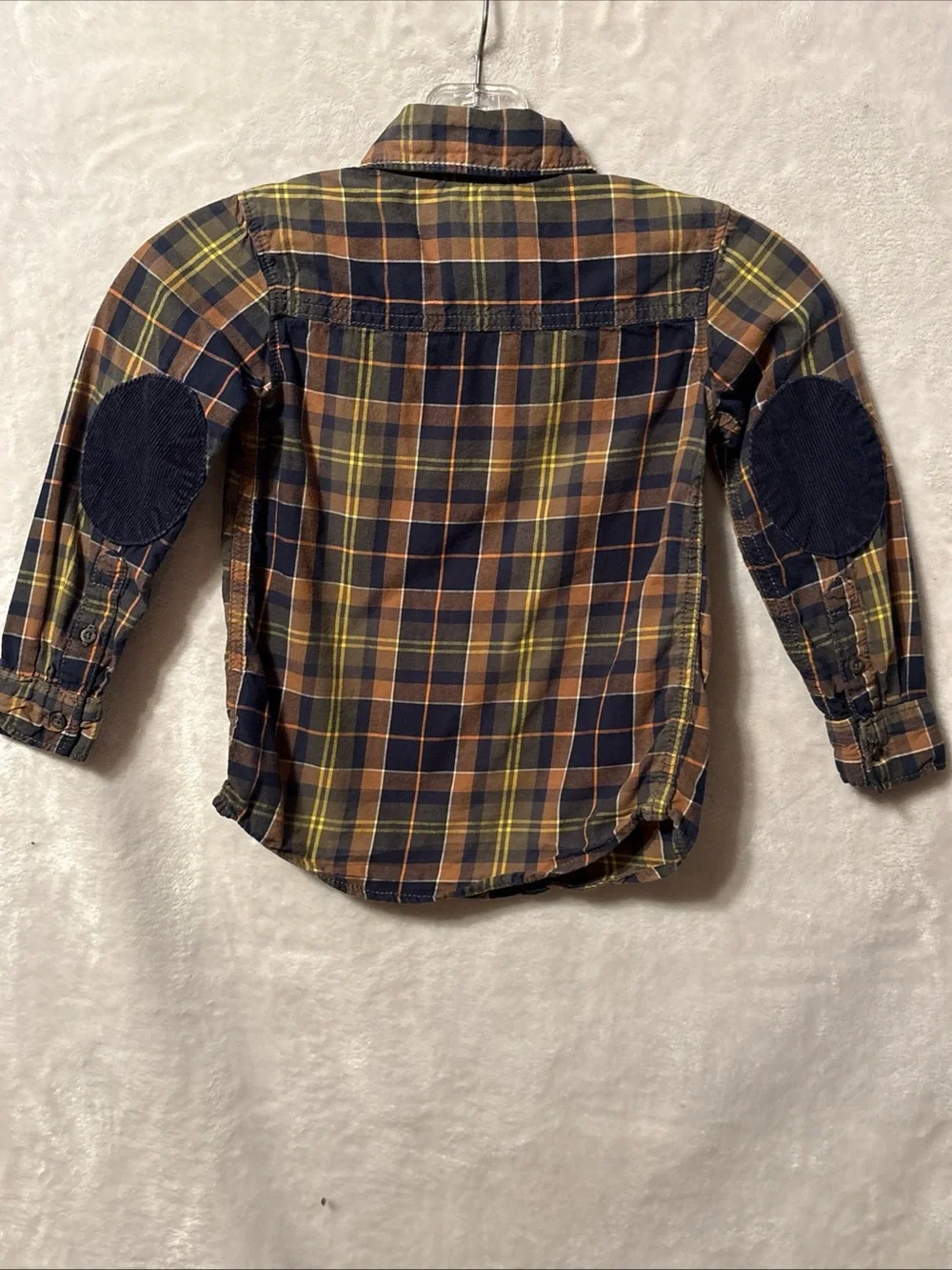 Carter's Navy, Brown & Yellow Plaid Button-Up Shirt